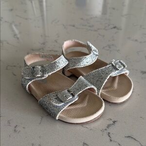 Dr Scholls Glitter Isla Velcro Sandals Size 7